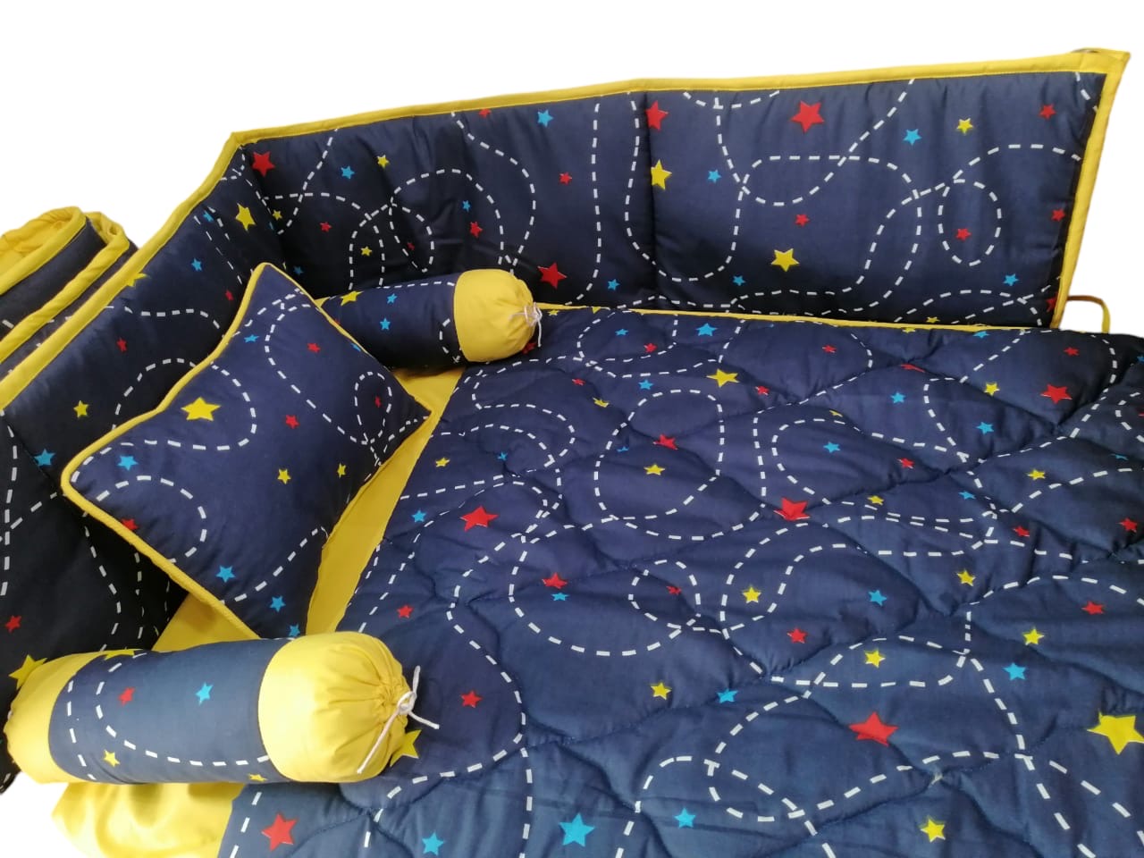 Multi Star Cot Bedding Set