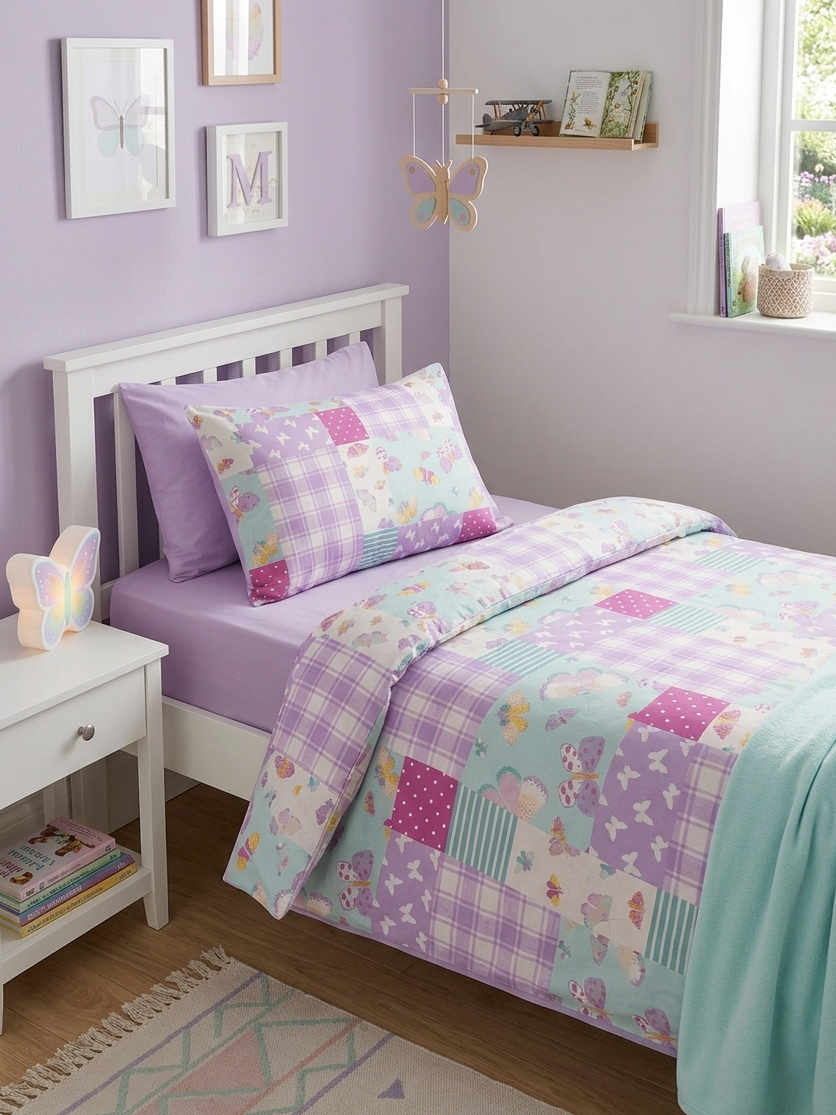 Butterflies Kids cotton Percale Bedsheet