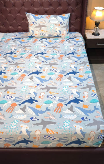 Fish Kids Cotton  Bedsheet