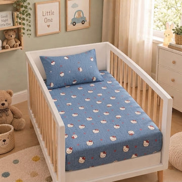 Hello kitty cotton crib sheet