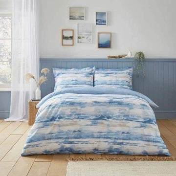 Watercolour Landscape Dunelm King Size Duvet Cover Set - Without Filling