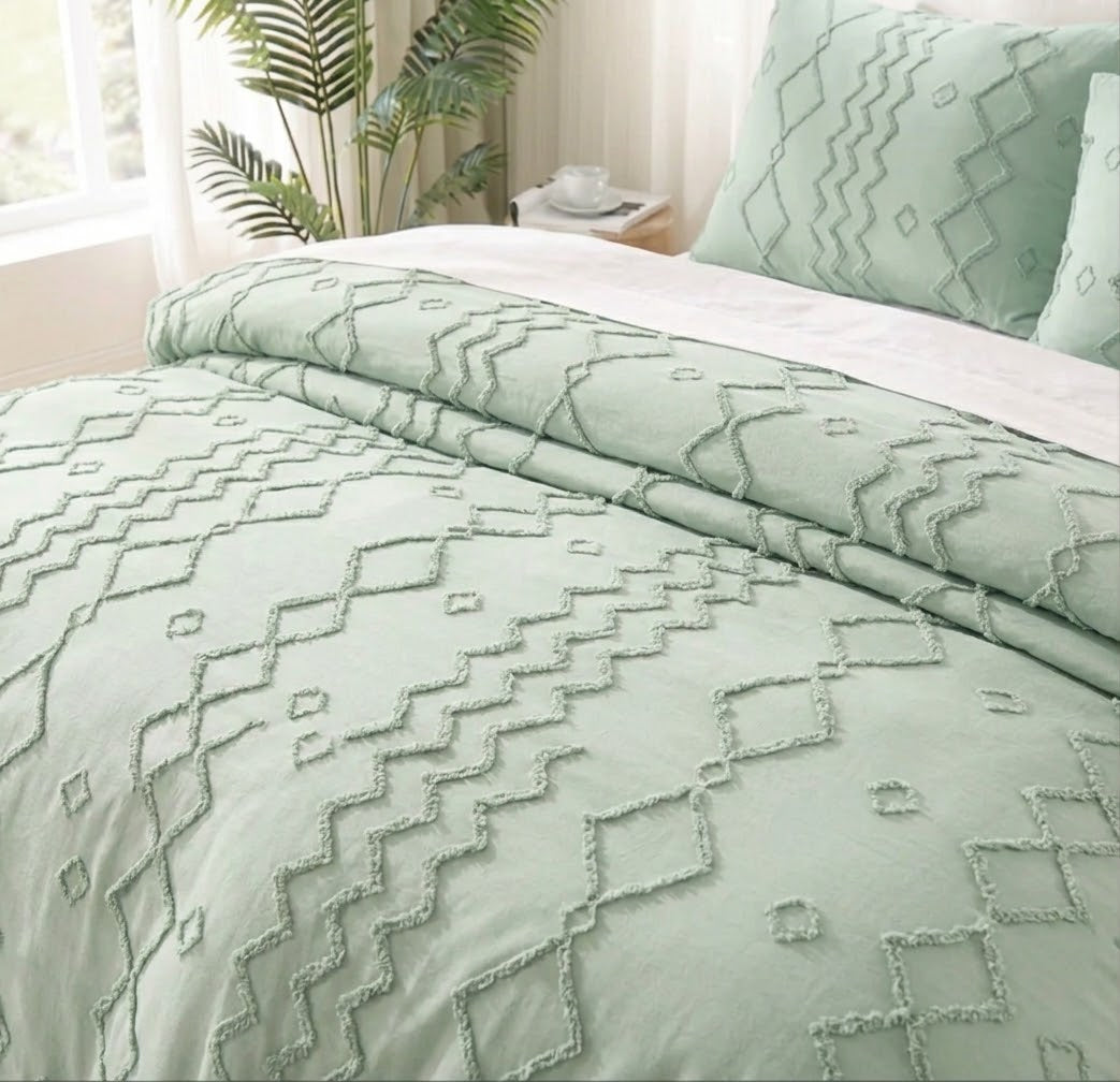 Mint Boho Tufted Set