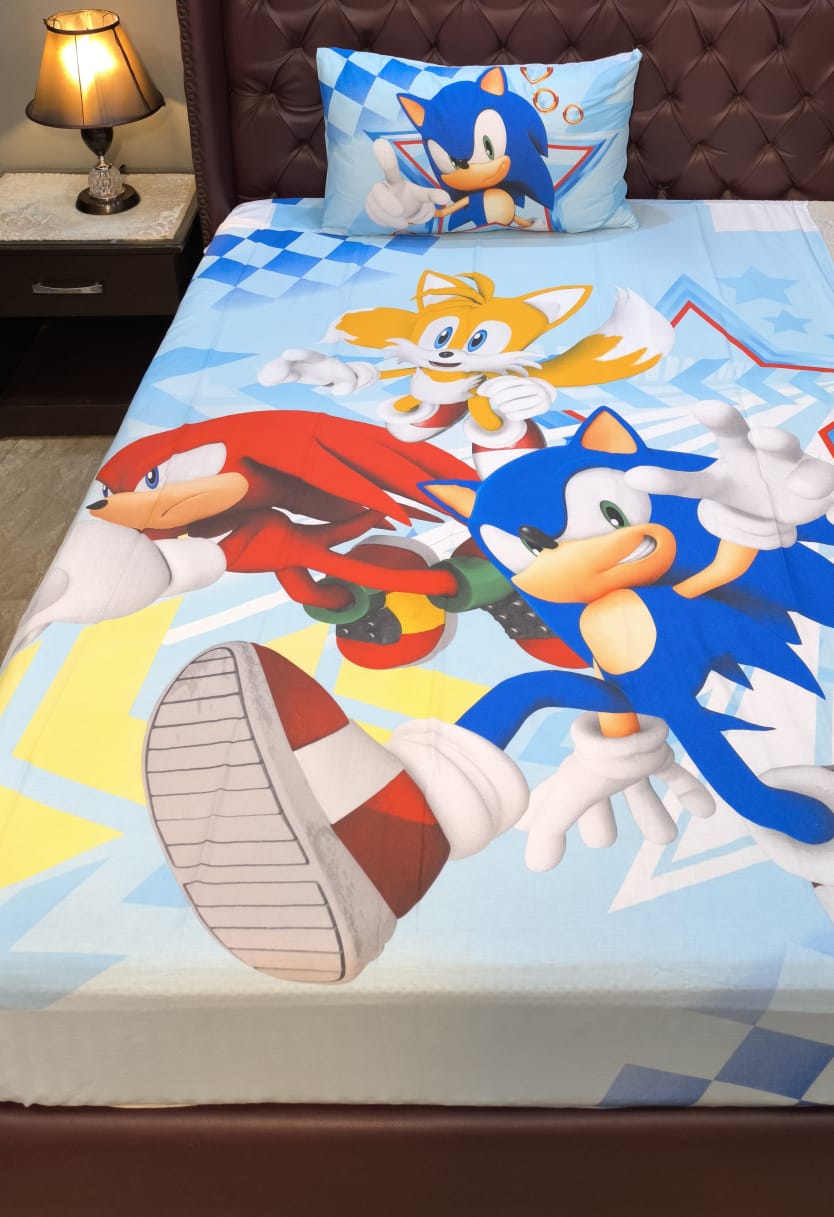 Sonic Kids cotton Bedsheet