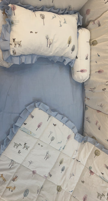 Mini Animals Cot Bedding Set