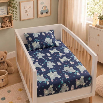 Koala cotton crib sheet