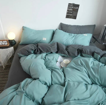 Solid Reversible - 1 Comforter Set - With Filling