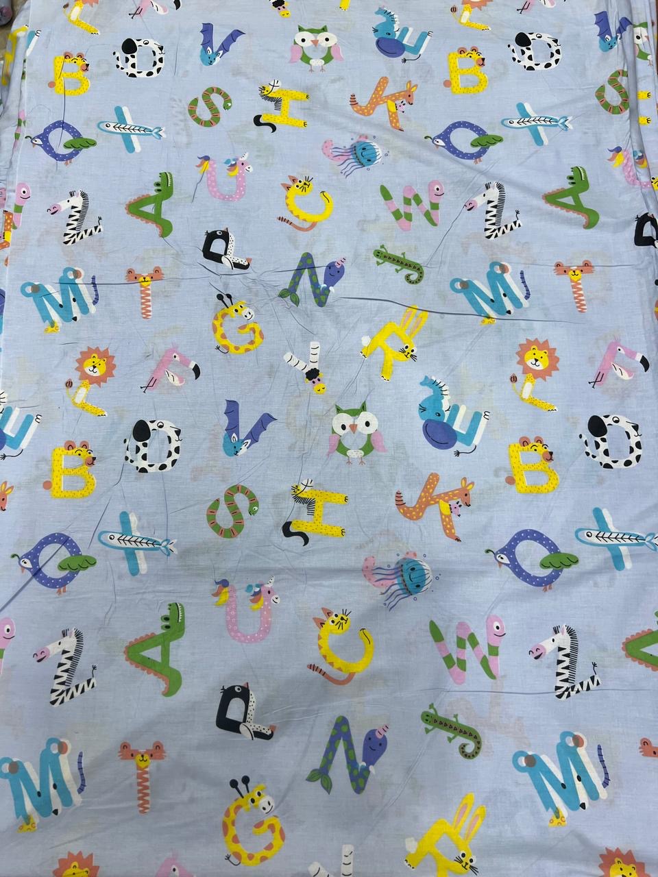 Alphabets Kids Cotton  Bedsheet