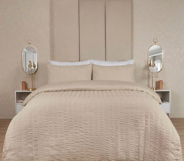 Light beige Cotton seersucker Set