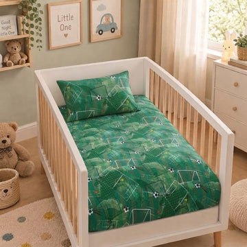 Football cotton crib sheet