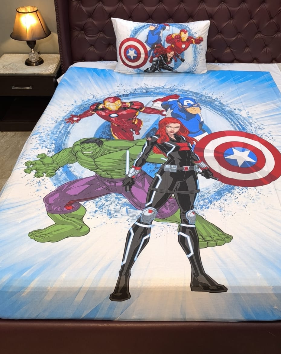 Avengers 5 Kids cotton Bedsheet