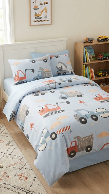 Car Kids Cotton  Bedsheet