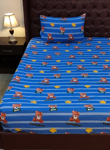 Teddy bearKids cotton Bedsheet