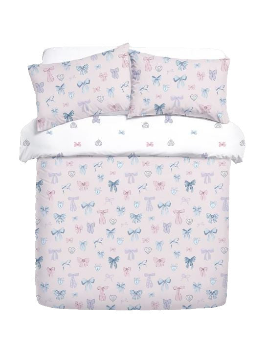 Bows (front print only )Kids Comforter\Duvet Set