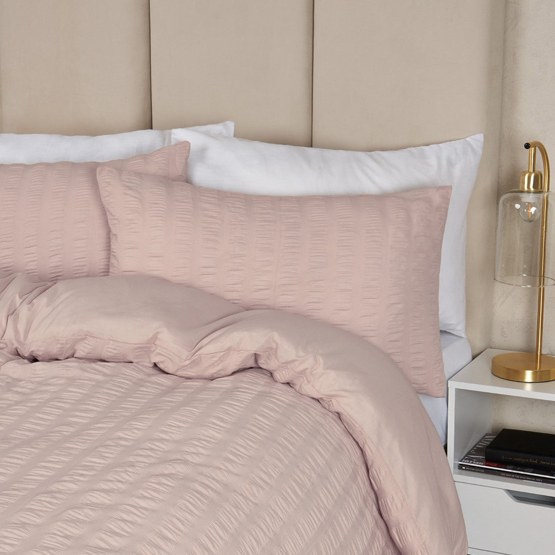 Pastel pink Cotton seersucker Set