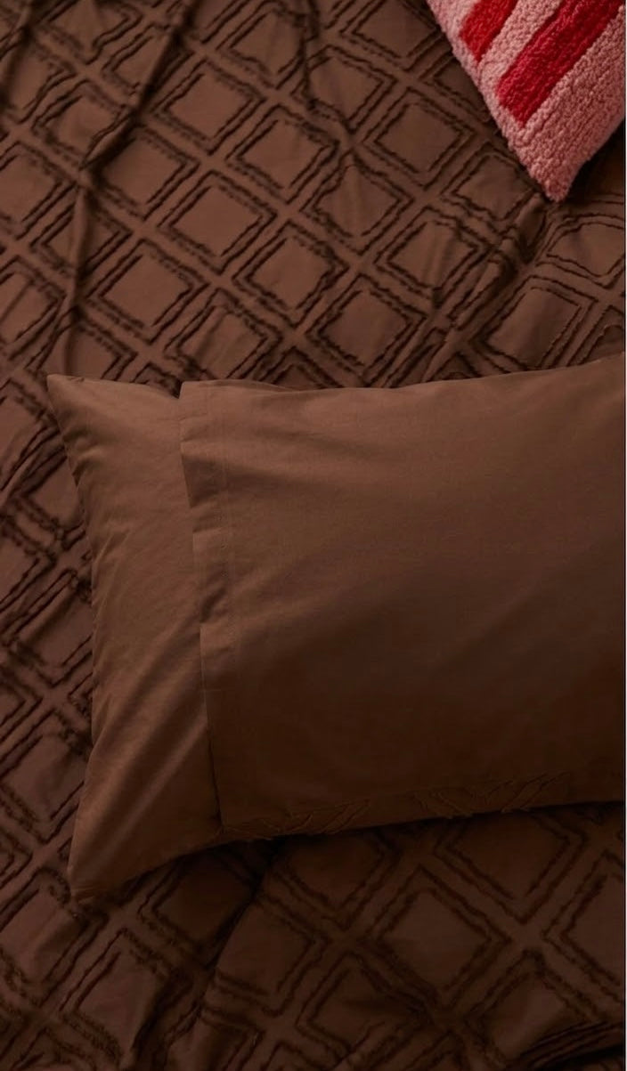 Dark brown Boho Tufted Set