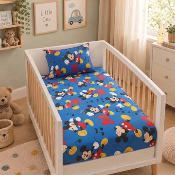Mickey mouse  cotton crib sheet