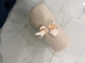 Cream waffle throw