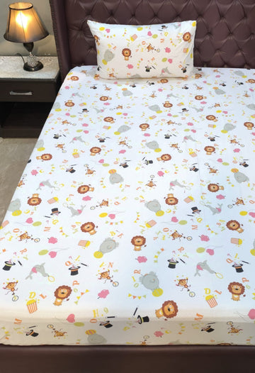 Circus Kids cotton Percale Bedsheet