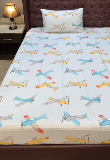 Planes Kids cotton Bedsheet