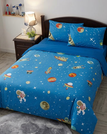 Space Kids Cotton  Bedsheet