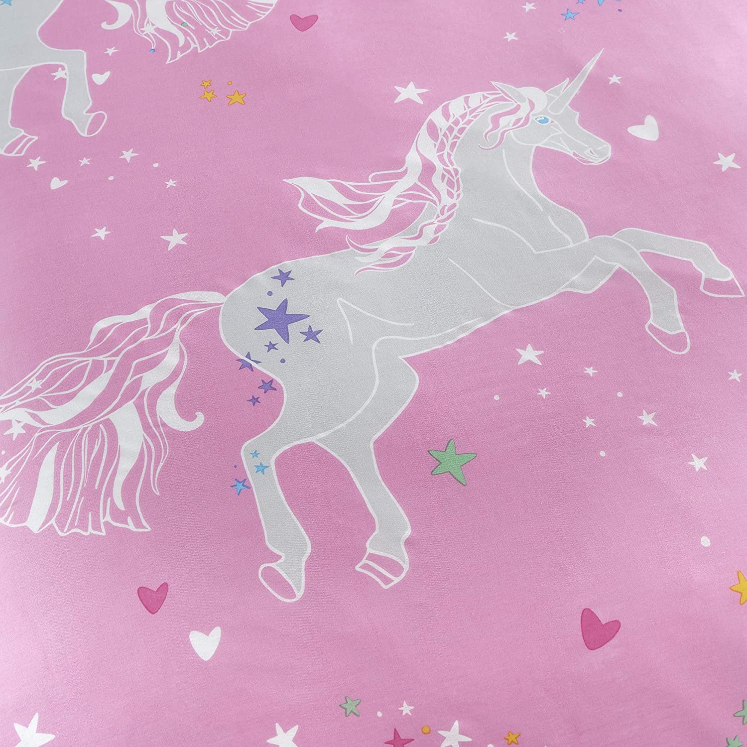Unicorn 5 Kids cotton Glow In Dark Bedsheet