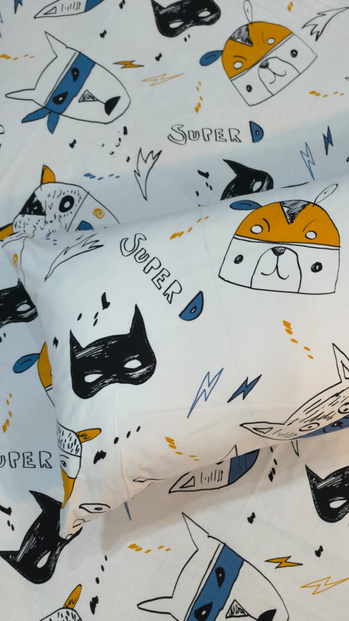 Super D  Kids Cotton  Bedsheet