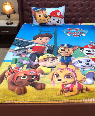 Paw Patrol Kids cotton Bedsheet