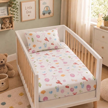 Girlies cotton crib sheet