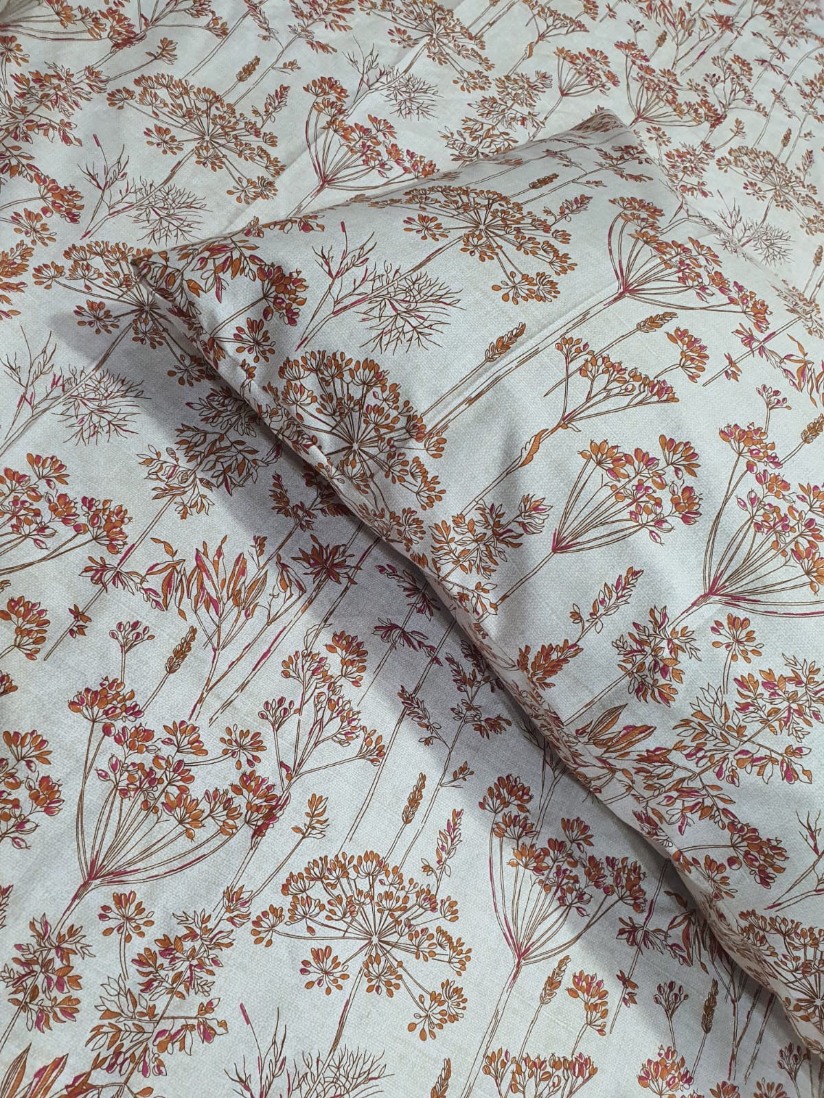 Rusty Flowers Cotton Sateen Set