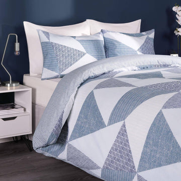 Blue pattern King Size Duvet Cover Set - Without Filling