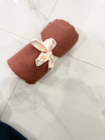 Rusty waffle throw