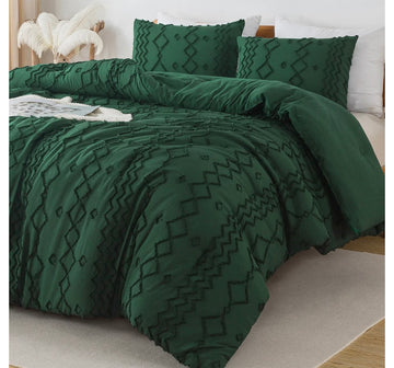 Green Boho Tufted Set
