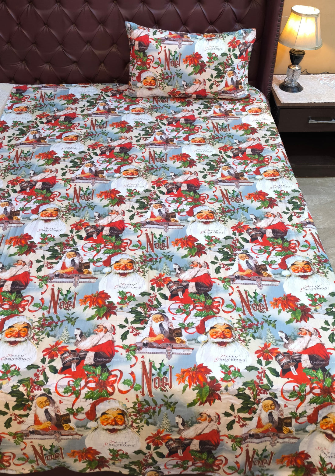 Santa Kids Cotton  Bedsheet