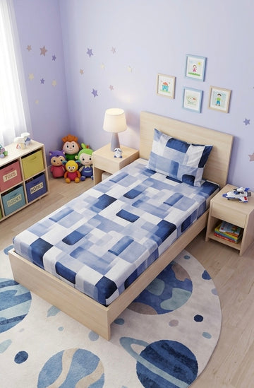 Blue blocks Kids Comforter\Duvet Set