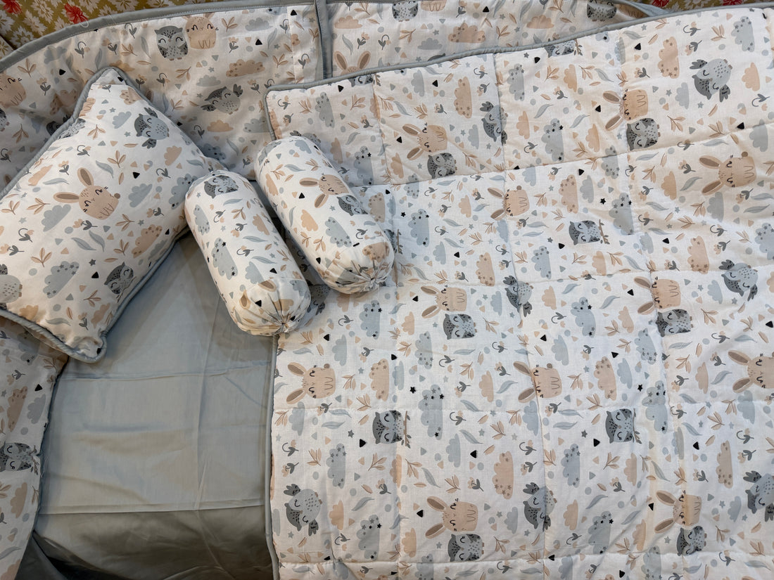 Bunnie & Owl Cot Bedding Set