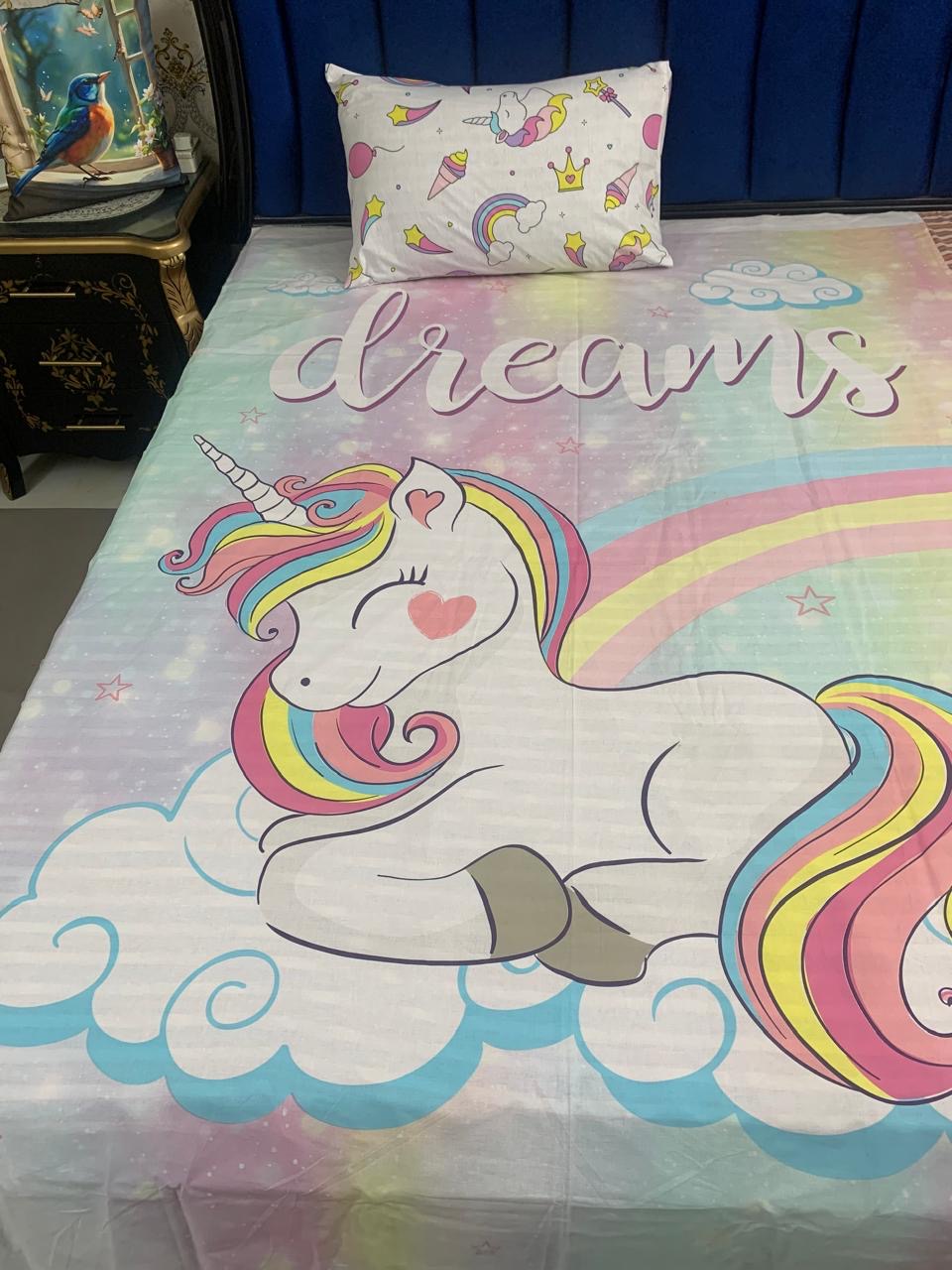 Unicorn Kids Cotton  Bedsheet