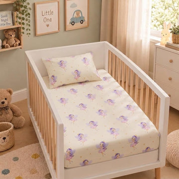 Doll cotton crib sheet
