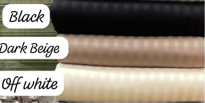 Striped Self Cotton Sateen Set