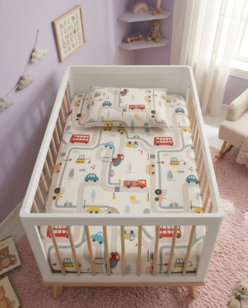 Cars cotton crib sheet