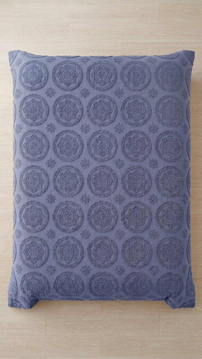 Blue Boho Tufted Set