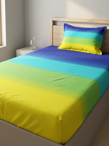 Blue Ombre Cotton Bedsheet