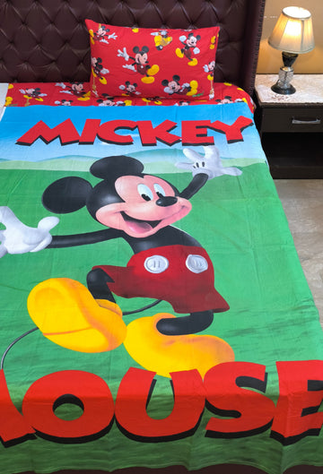 Mickey mouse Kids Cotton  Bedsheet