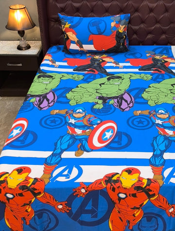 Avengers 5 Kids cotton Bedsheet