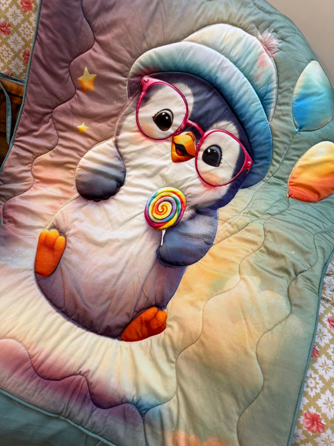Velveti penguin  Cot Bedding Set