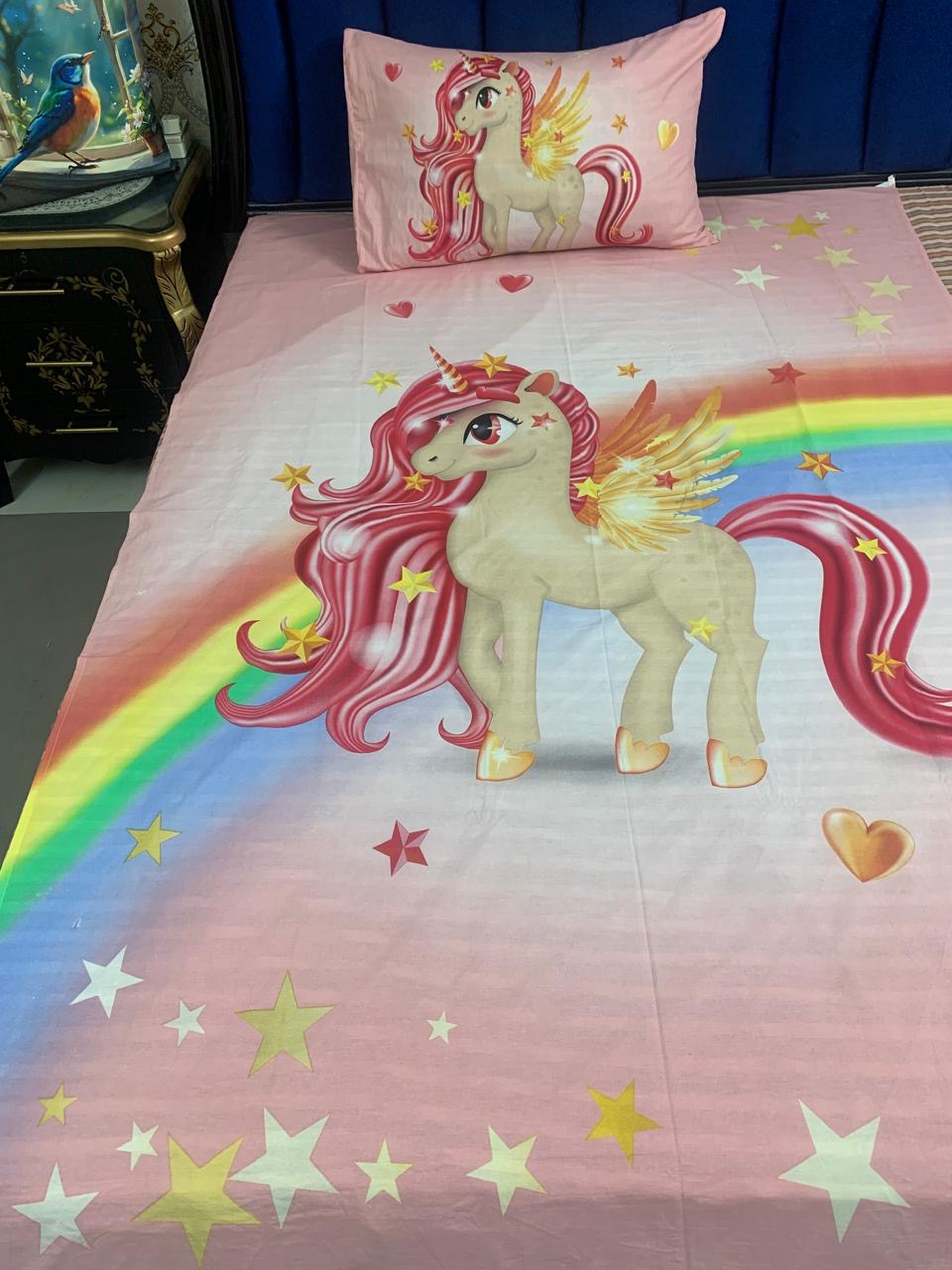 Unicorn Kids Cotton  Bedsheet