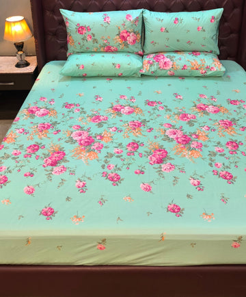 Floral Cotton Bed Sheet