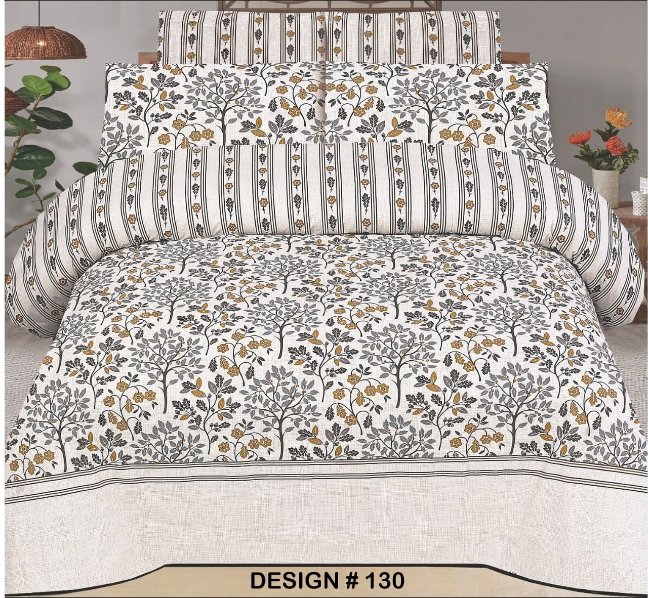 N-3 reversible King Size Comforter Set - With Filling
