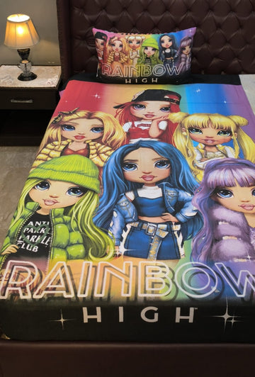 Rainbow Kids Cotton  Bedsheet