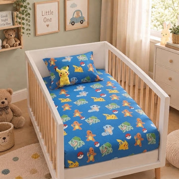 Pokemon cotton crib sheet