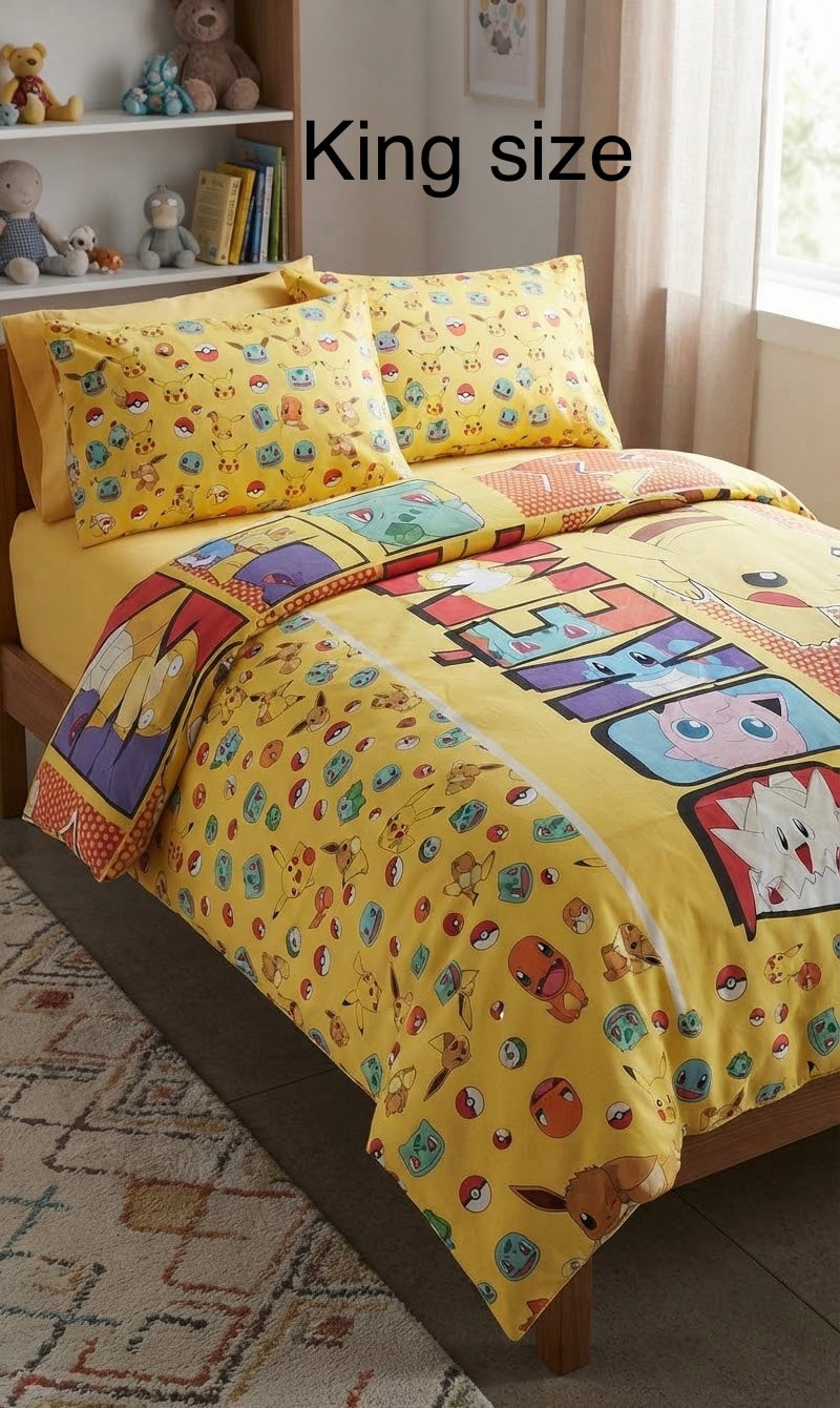 Pokemon reversable Kids Comforter\Duvet Set